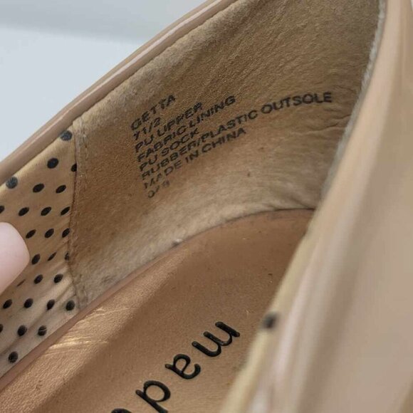 Madden Girl Nude colour heels in patten leather. GUC - Picture 5 of 8